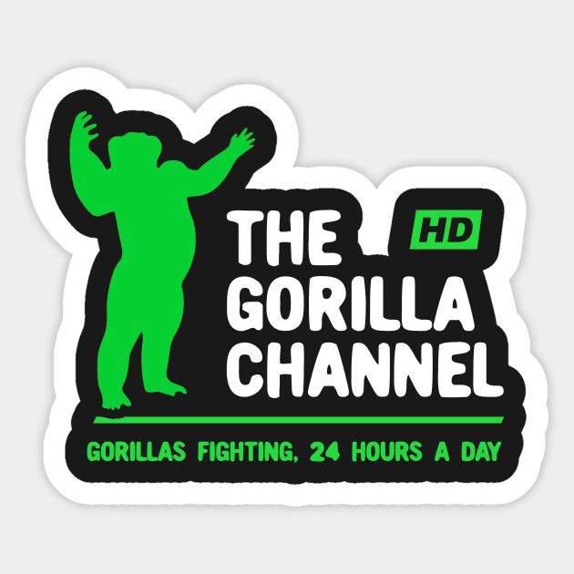 The Gorilla Channel Sticker by dumbshirts